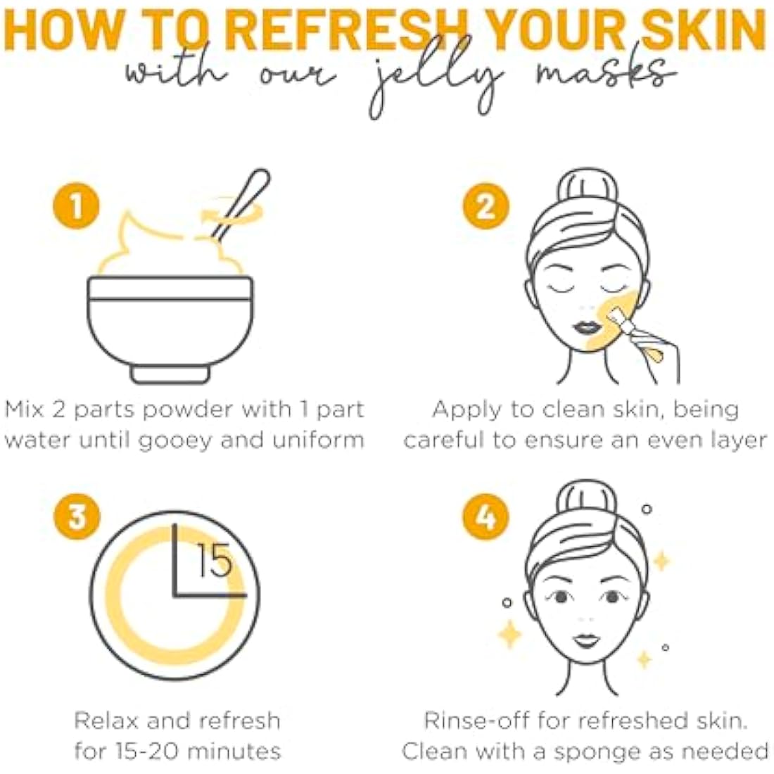 BRÜUN 24K Gold Jelly Mask – Peel-Off Rubber Face Mask Jar, 23 fl oz