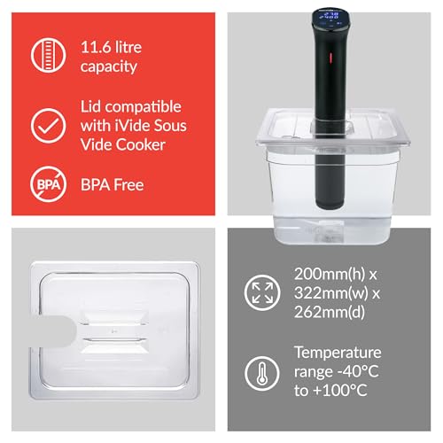 SousVideTools 11.6L Sous Vide Container | BPA-Free Polycarbonate Tank
