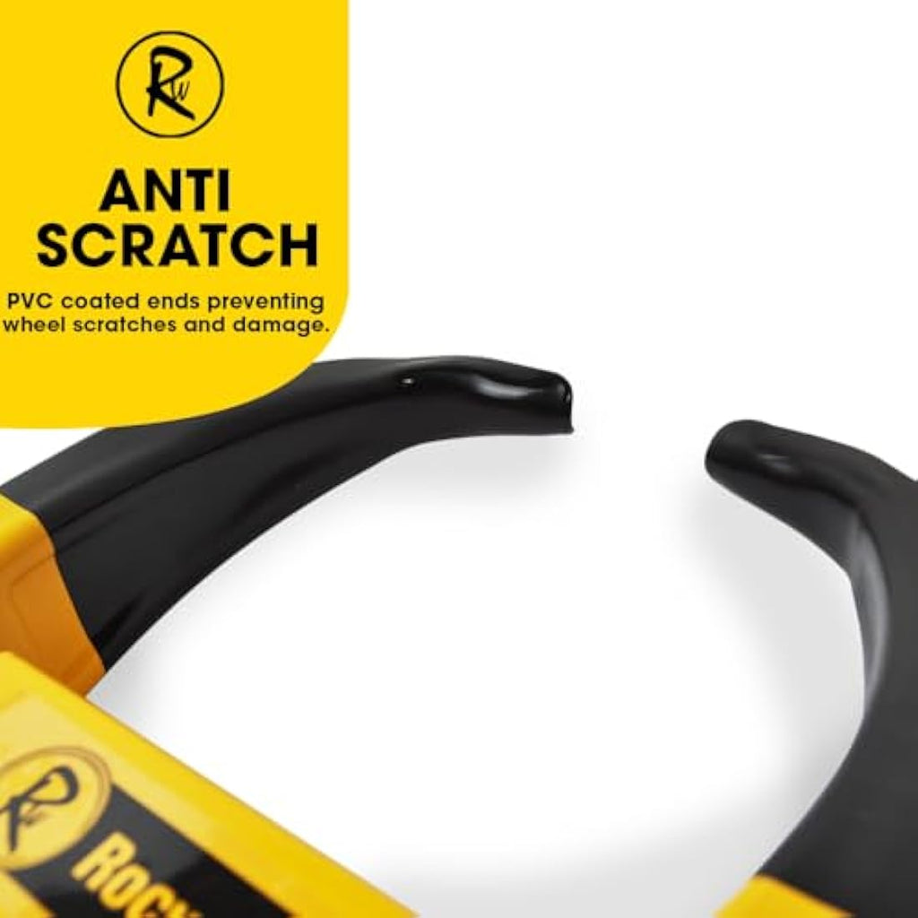 RocwooD Heavy Duty Wheel Clamp Lock – Anti-Theft Trailer Security