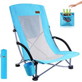 Nice C High Back Beach Camping Chair with Cooler Bag & Cup Holder – Orange