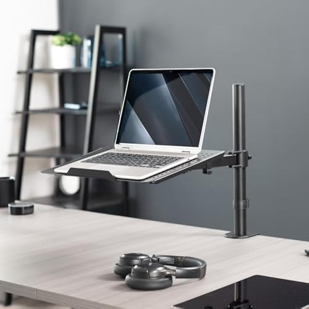 VIVO Single Laptop Desk Mount Stand | Adjustable C-Clamp Arm for 17" Laptops