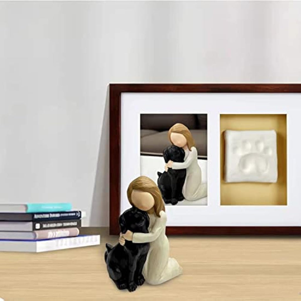 Carracci Black Dog Angel Figurine | Hand-Painted Resin Pet Memorial Gift