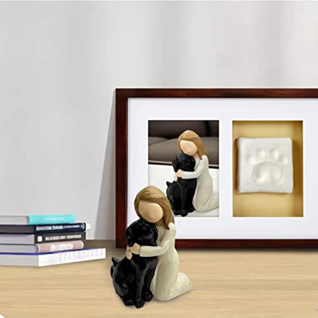 Carracci Black Dog Angel Figurine | Hand-Painted Resin Pet Memorial Gift