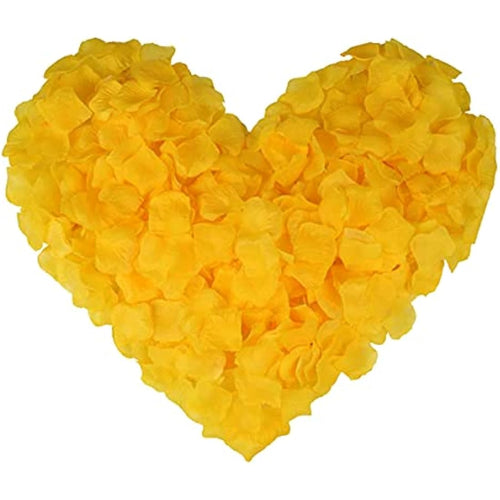 1000Pcs Silk Rose Petals – Yellow Artificial Wedding Decor