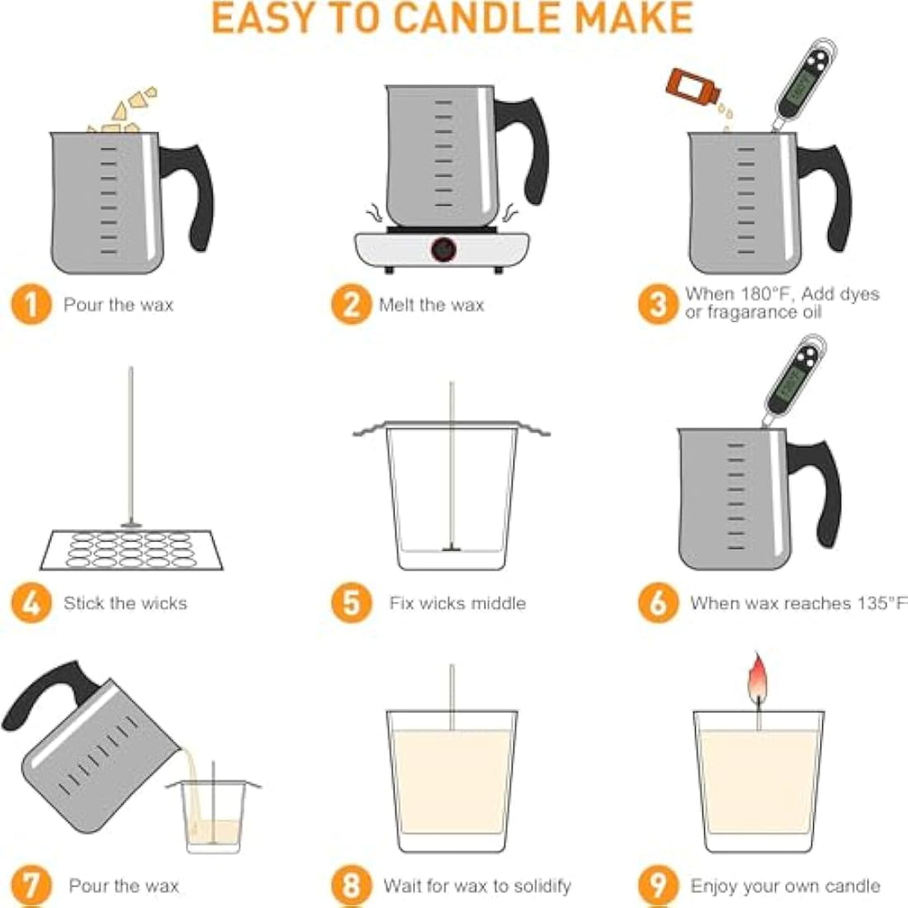 Ohcans Candle Making Kit with Electric Hot Plate | 900ml DIY Starter Set