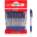 Cello Comfort Blue Ballpoint Pens – Retractable 1.0mm Medium, 12 Pack