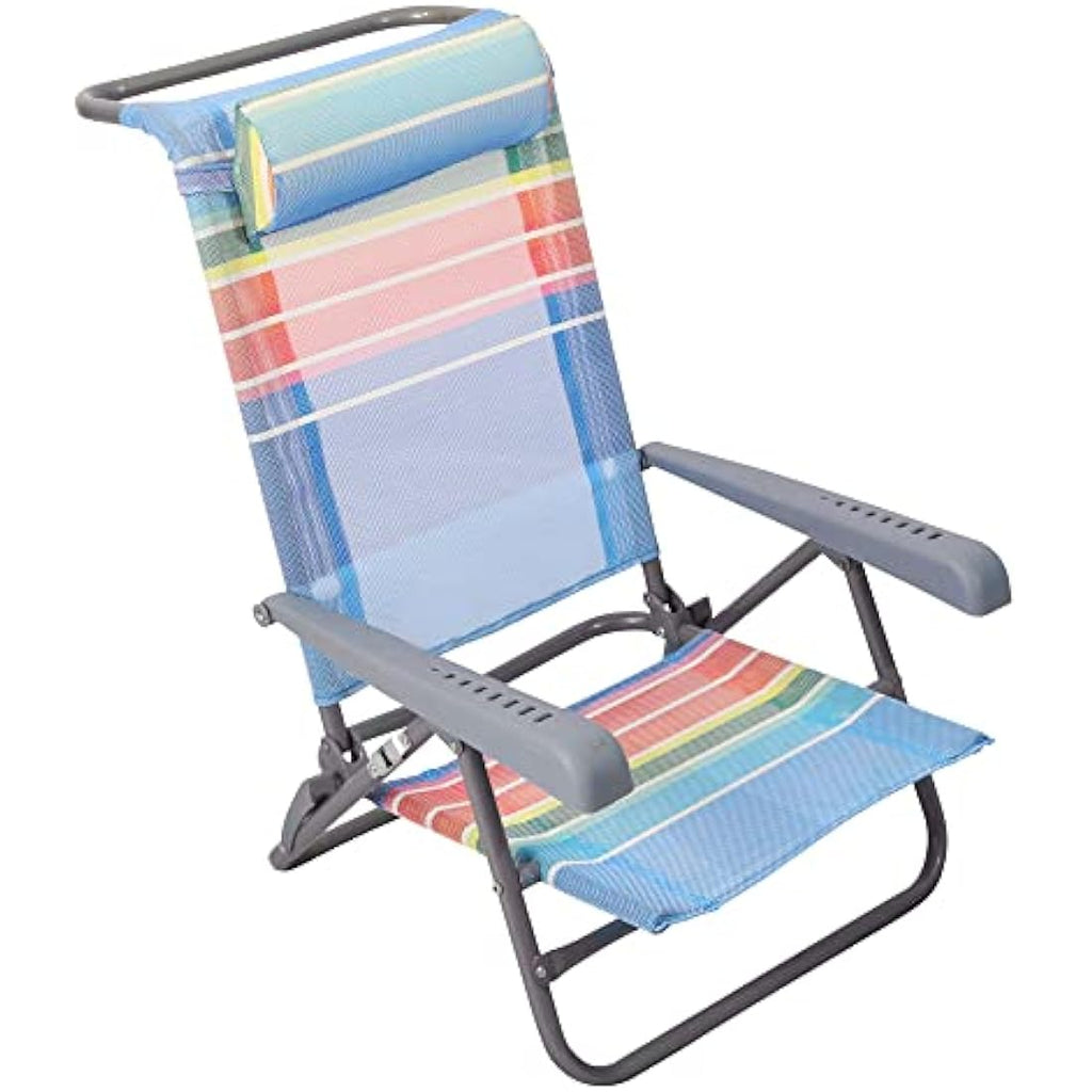 Beach Folding Chair – 7-Position Adjustable Lounger