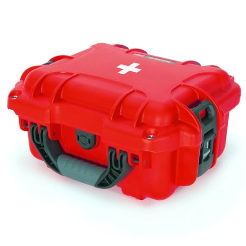 NANUK 905 Waterproof First Aid Case – Impact Resistant Hard Shell - Red