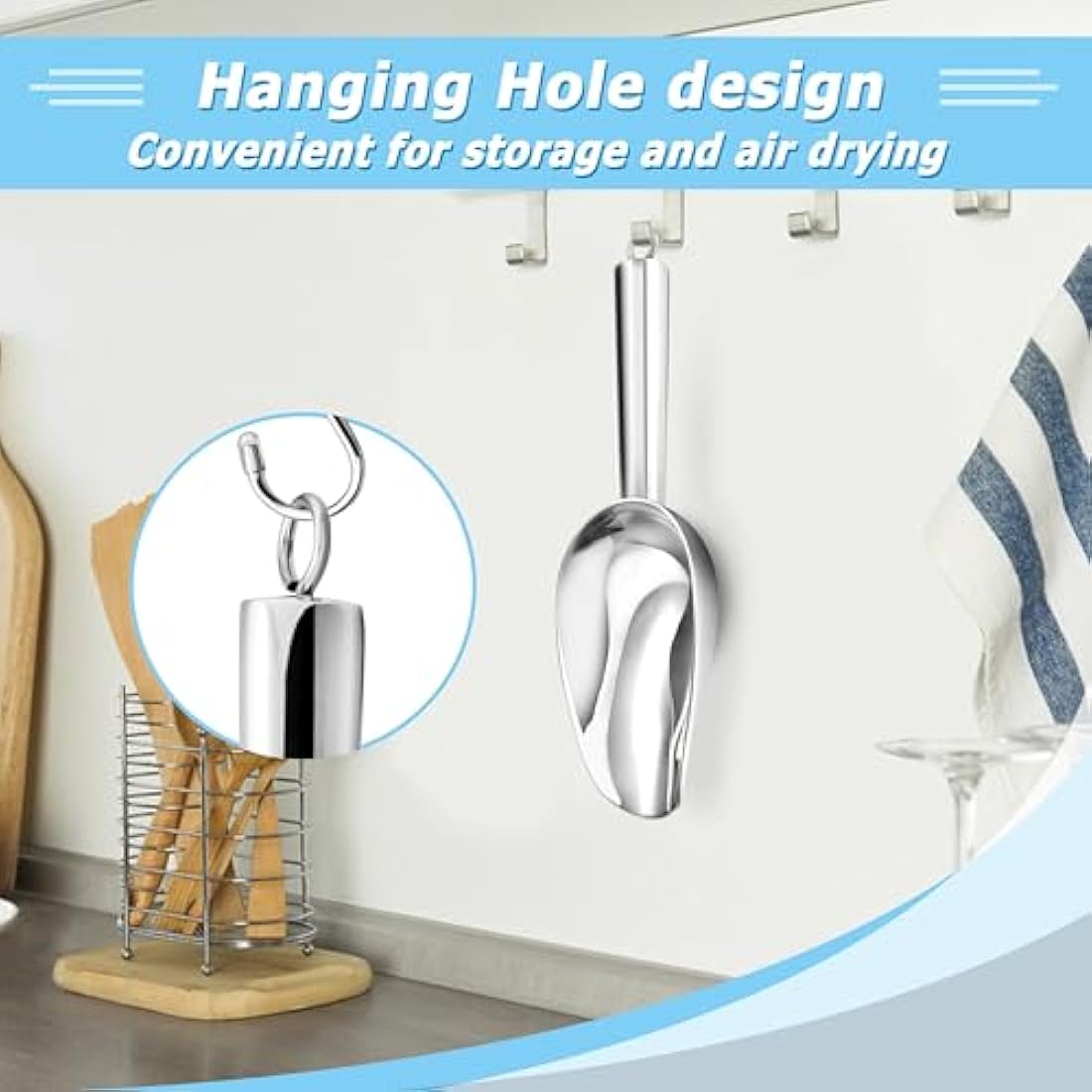 Stainless Steel Ice Scoop – 5oz Heavy Duty Food Shovel
