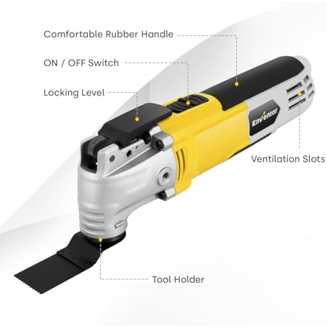 Enventor 300W Oscillating Multi Tool | 6 Variable Speeds with 28 Accessories