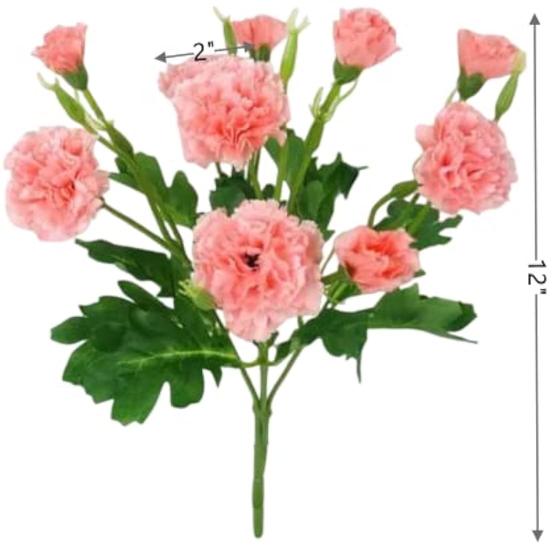 Jolof Store Artificial Carnations – 40 Heads UV Resistant Silk Bouquet, Pink