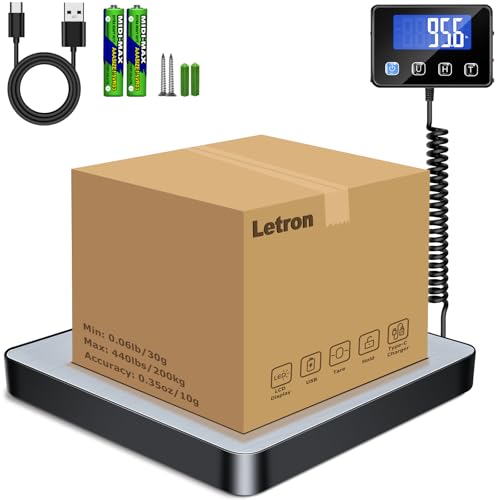 Letron Postal Scale | 440lbs High Precision Digital Shipping Scale