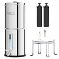 Purewell 5.7L Gravity Water Filter System – Stainless Steel with Stand