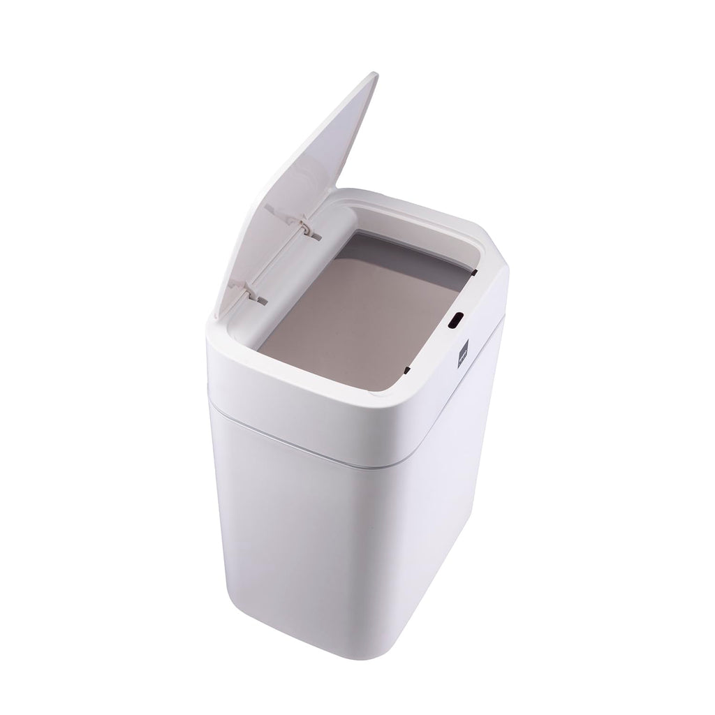 Sensio Home 2-Pack Waterproof Motion Sensor Trash Cans (12L & 16L) - White