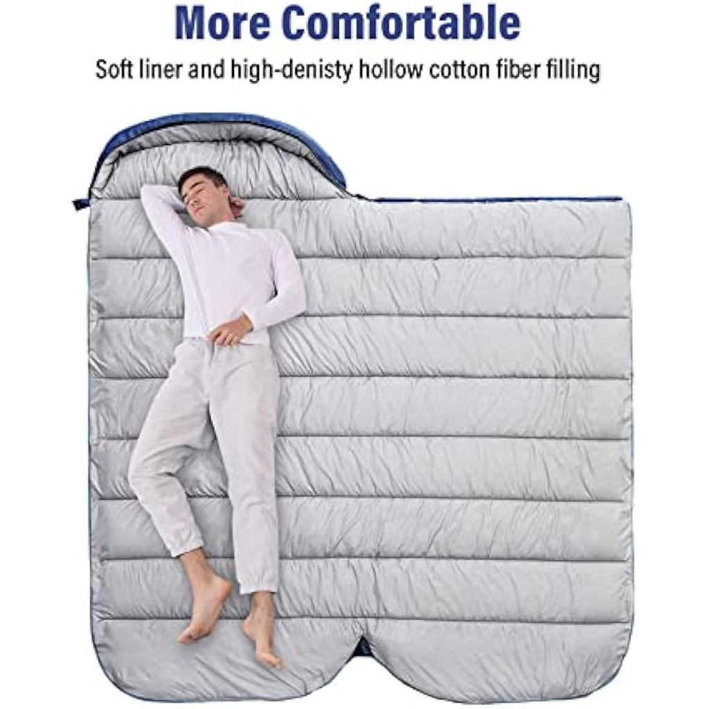 BISINNA XXL Sleeping Bag – Plus Size Waterproof Lightweight Camping Gear