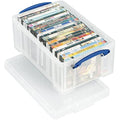 Really Useful Box 9 Litre Clear Plastic Storage Box for A4 Paper