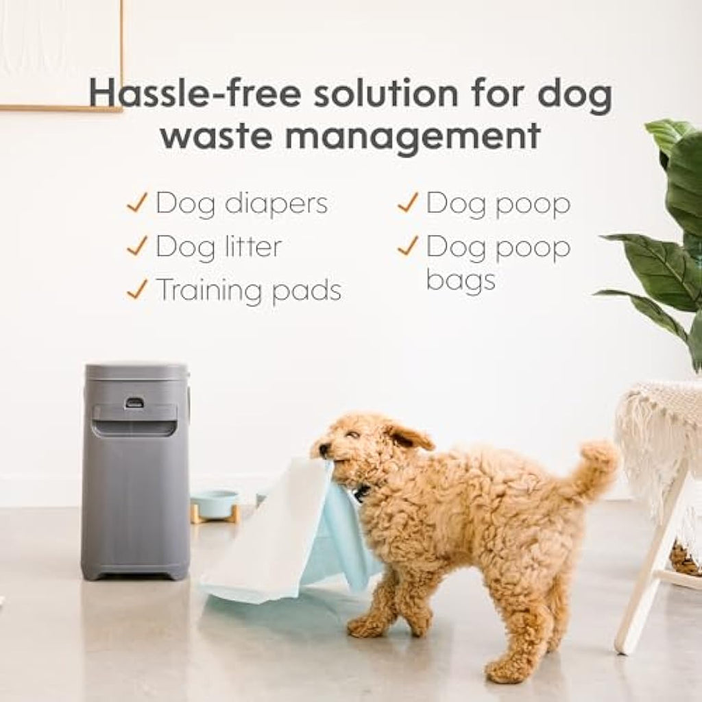 Pet Genie Dog Waste Disposal Pail – Odor Control Poop Trash Can