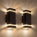 Aranzyec Outdoor Wall Lights – 2 Pack IP54 Waterproof Up Down Garden Sconce