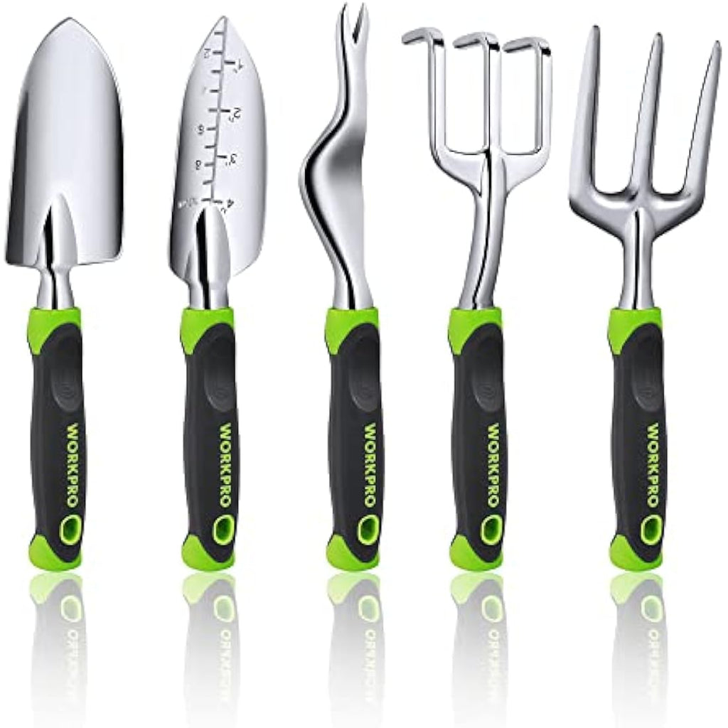 WORKPRO 5-Piece Garden Tool Set | Cast Aluminum Ergonomic Hand Tools