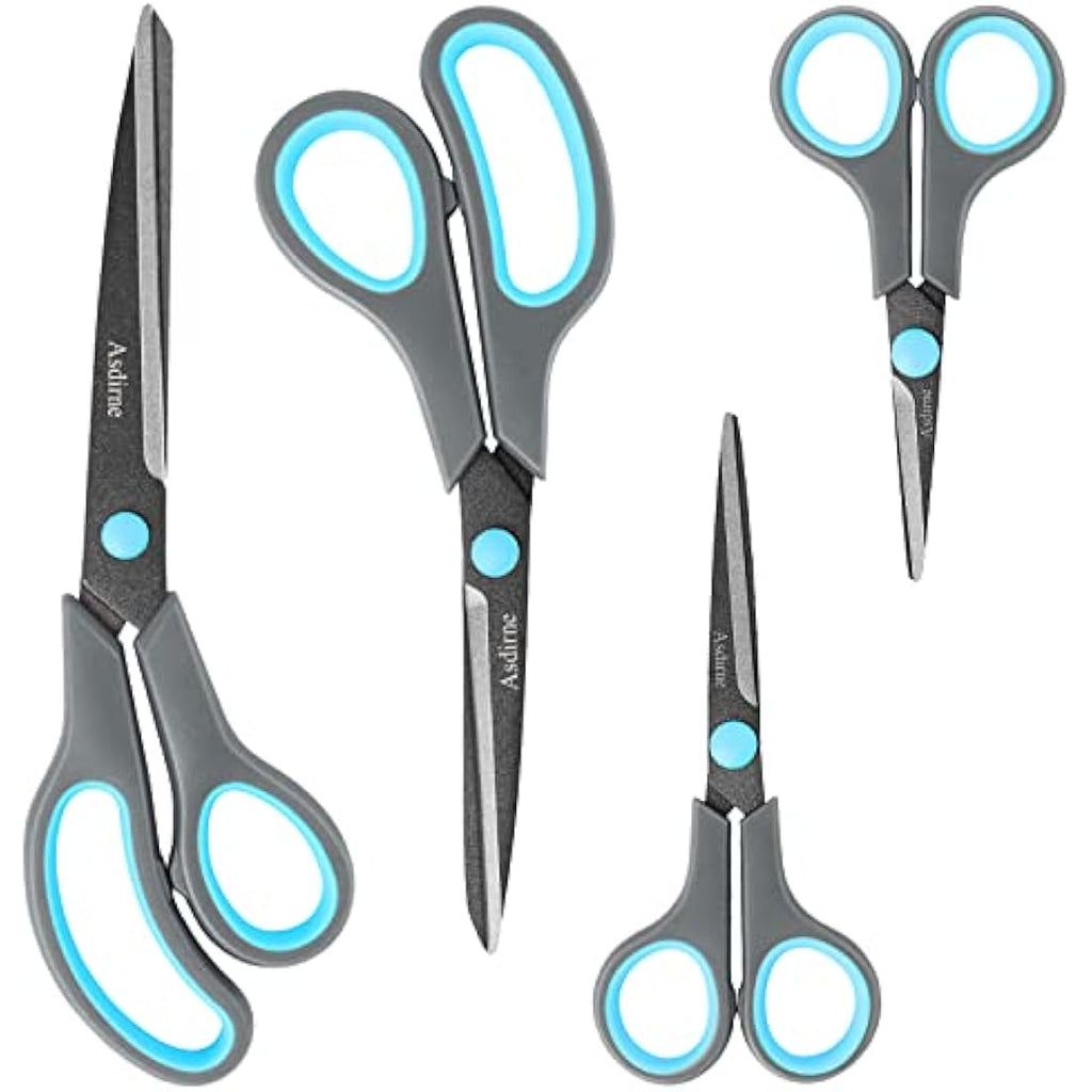 Asdirne Non-Stick Scissors Set – 4-Piece Stainless Steel Crafting Tools