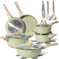 Just Perfecto 15-Piece Non-Stick Granite Cookware Set | Induction - Green