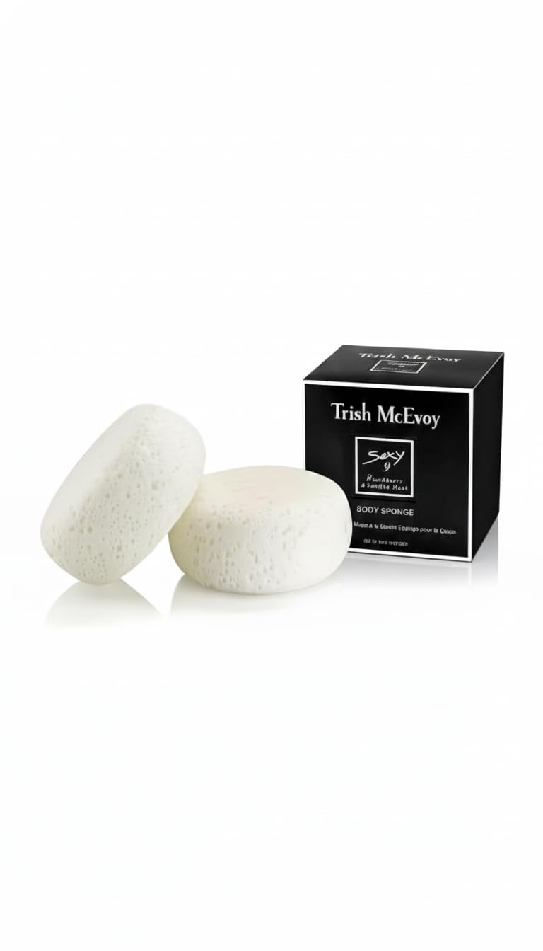 Trish McEvoy Sexy 9 Blackberry & Vanilla Musk Body Sponge Duo | 2-Pack