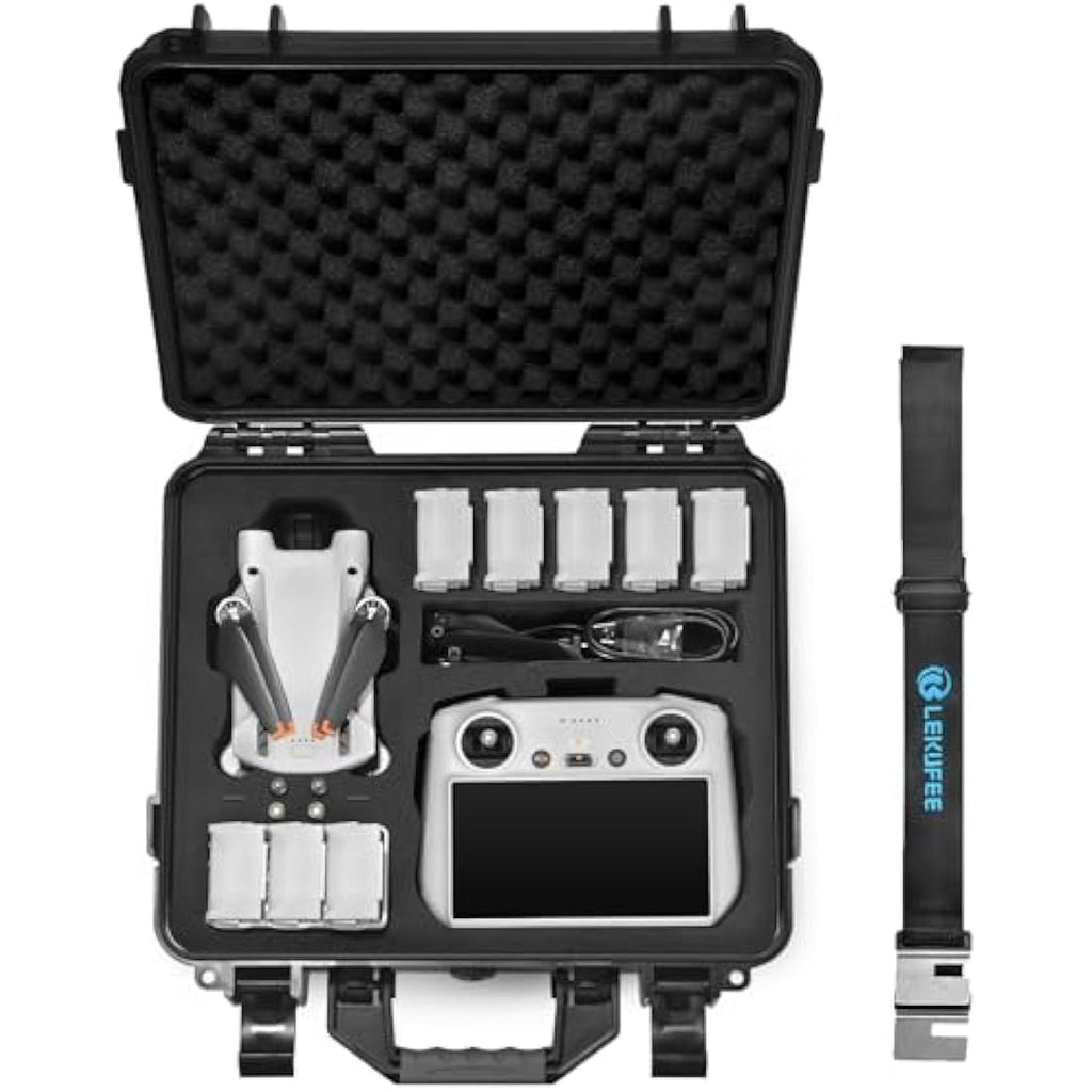 Lekufee Waterproof Hard Case for DJI Mini 4 Pro & Mini 3 Pro Accessories