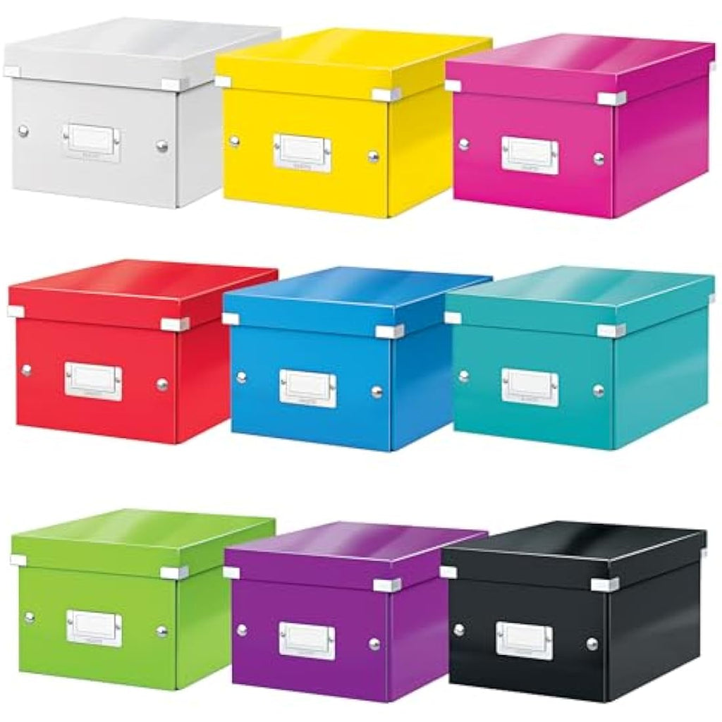 Leitz Click and Store A5 Storage Box – Small Pink Collapsible Organizer