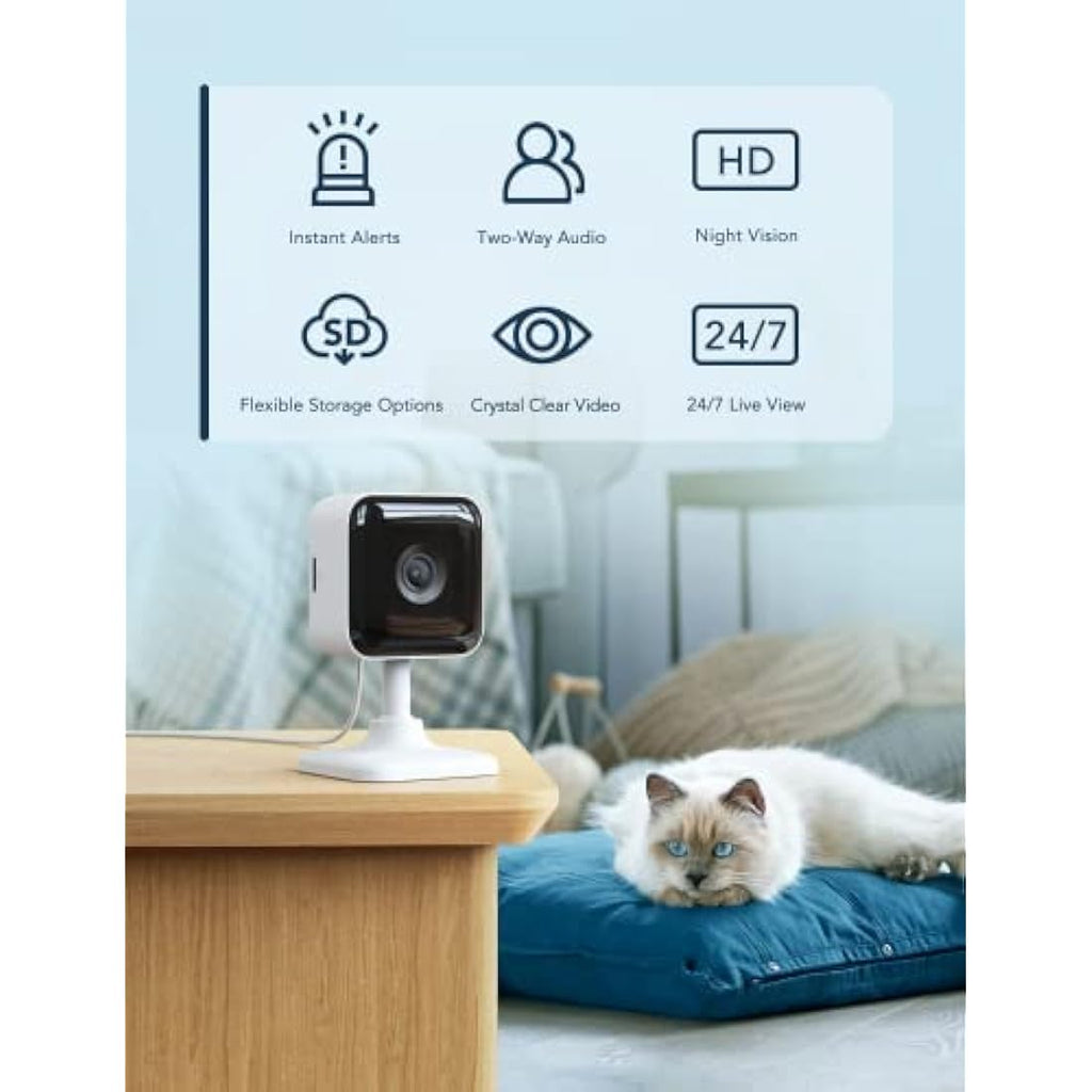 GNCC 1080P Indoor Security Camera 2-Pack | WiFi Home Monitor with Night Vision