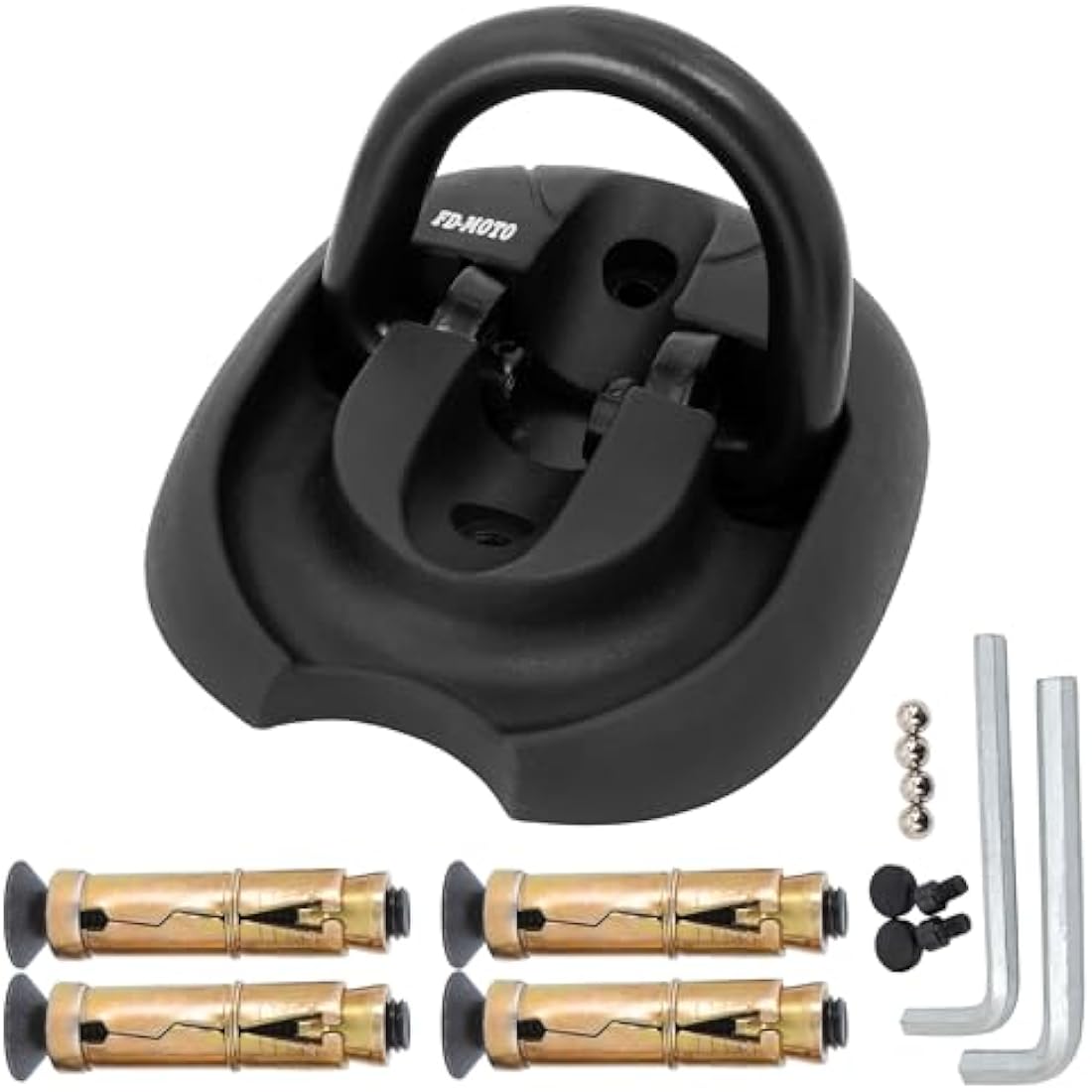 FD-MOTO Hardened Steel Ground Wall Anchor – Motorcycle Security Lock