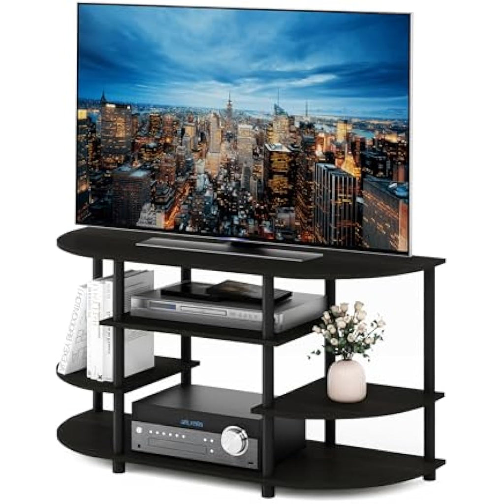 Furinno JAYA Corner TV Stand – Modern Media Console for 46 Inch TV