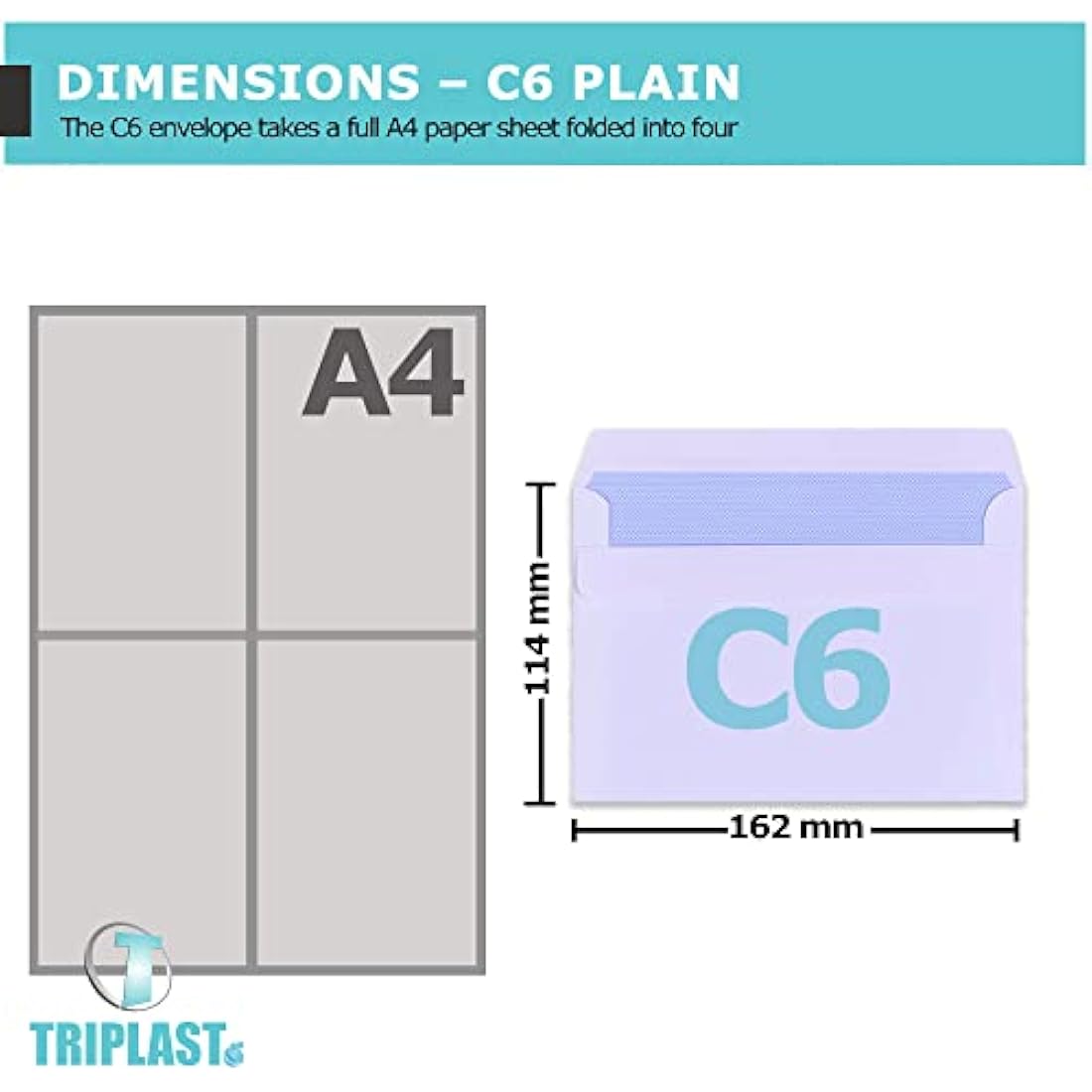 C6 White Security Envelopes – 500 Pack Self-Seal 90gsm Paper