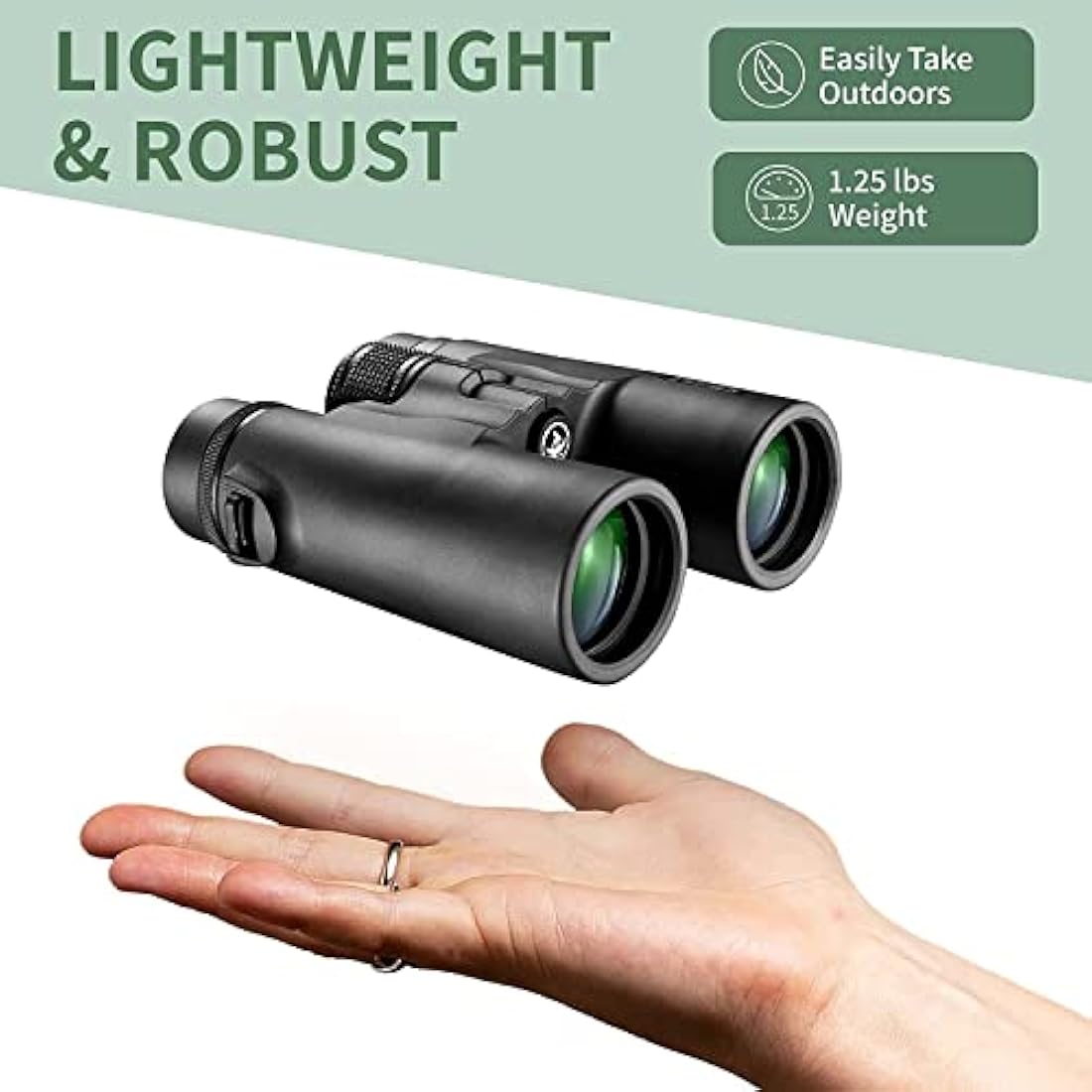 Gosky 10x42 HD Roof Prism Binoculars with BAK4 Prism and Phone Mount