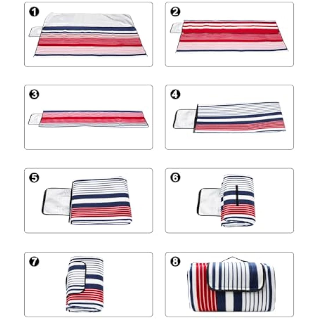 Jolof Store Fleece Picnic Blanket – Extra Large 200x200cm Waterproof Mat