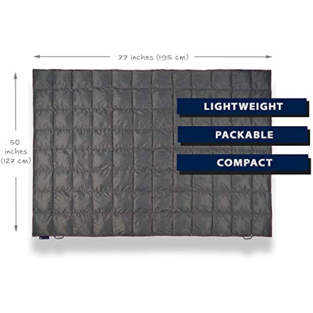 Get Out Gear Double Puffy Camping Blanket – Water-Resistant Wearable Quilt