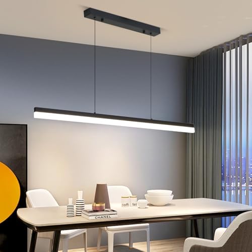 Mikeru 150cm LED Linear Pendant Light | Dimmable Modern Island Chandelier