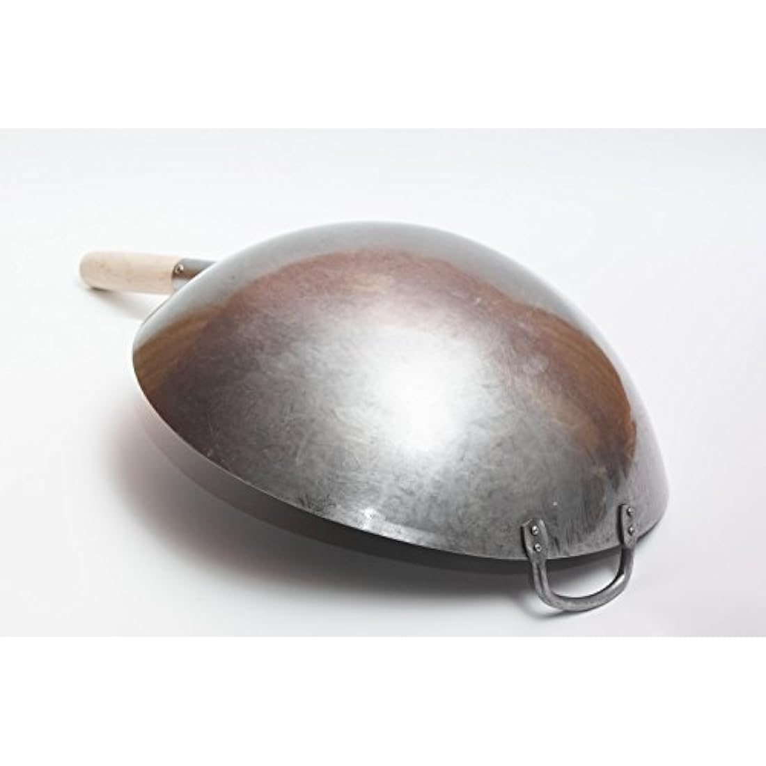 Craft Wok 16 Inch Hand Hammered Carbon Steel Round Bottom Wok Pan