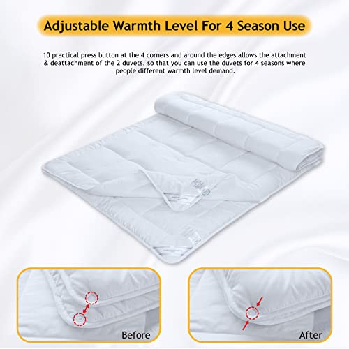 Threads For Bed 4-Season 2-in-1 Microfiber Duvet | 13.5 Tog Single Quilt
