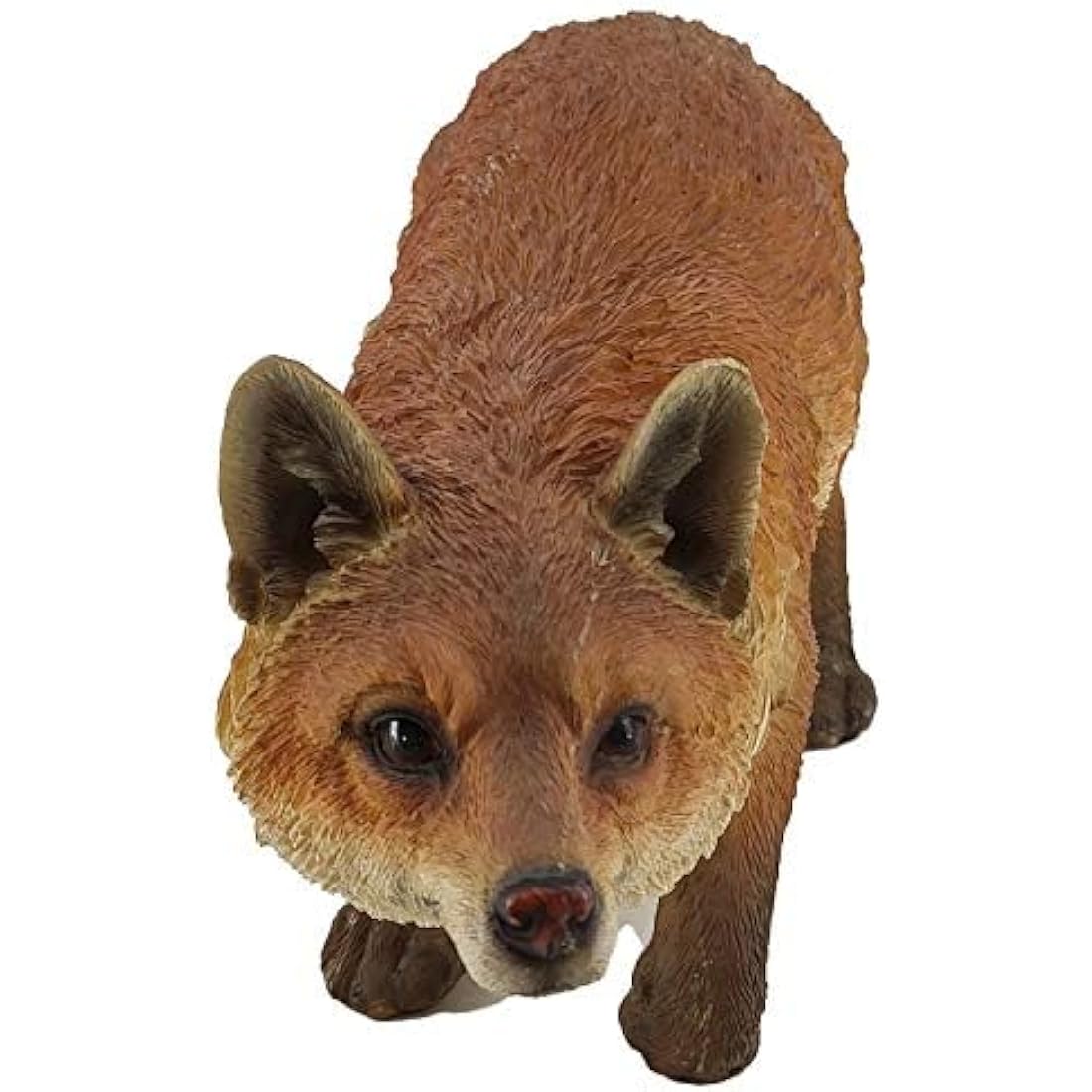 G&H Decor Realistic Sitting Fox Statue – Weatherproof Resin Garden Ornament