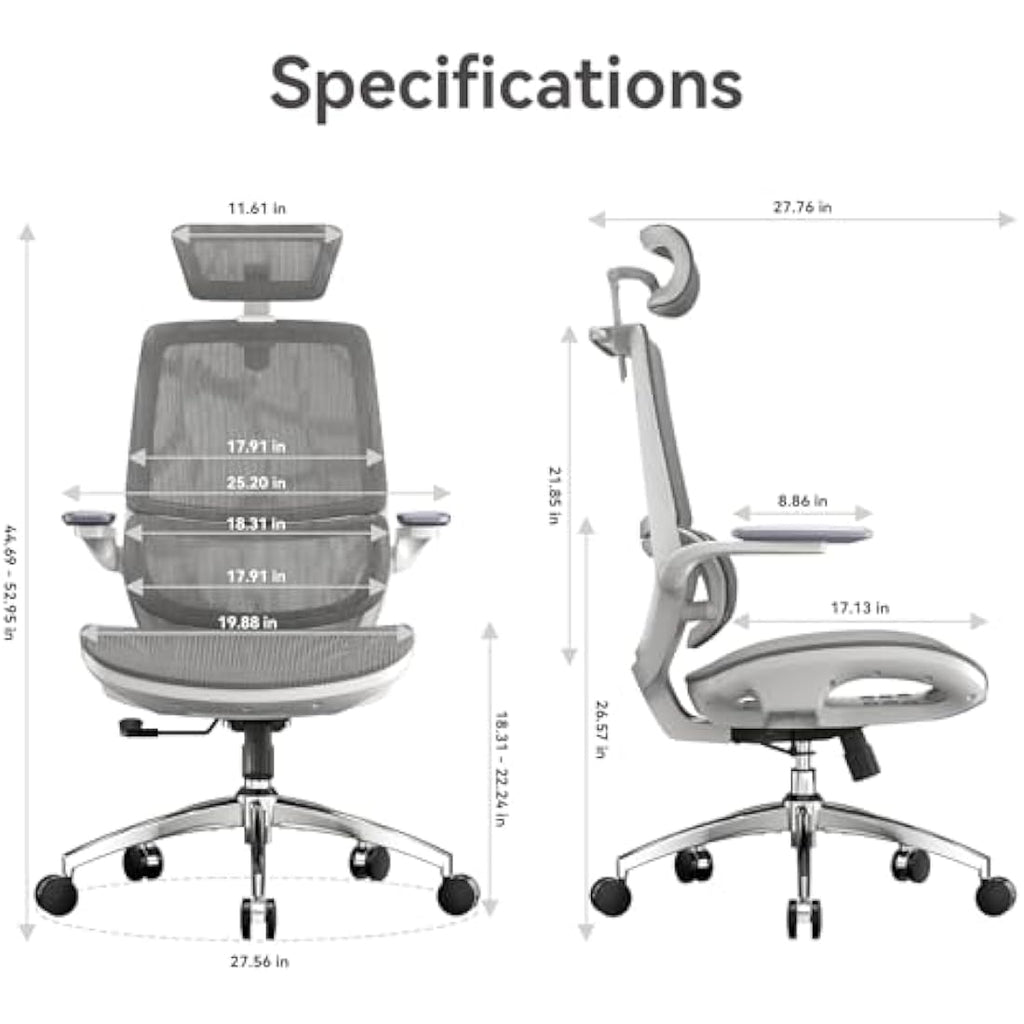 SIHOO M59AS Ergonomic Office Chair - Mesh Desk Chair with 3D Armrests