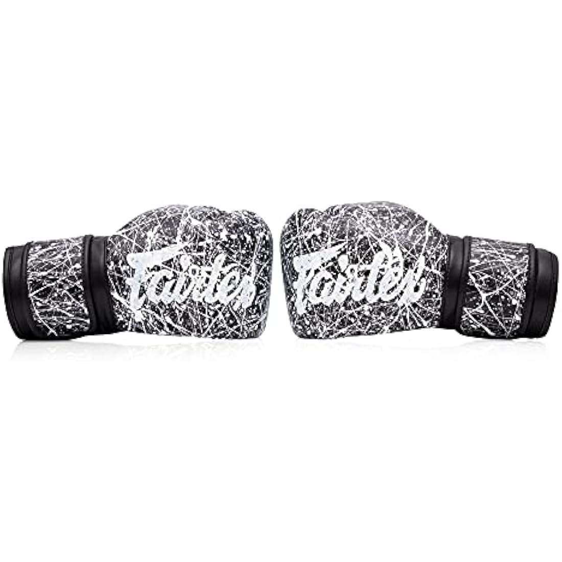Fairtex Microfibre Muay Thai Boxing Gloves - Black/White, 12 oz