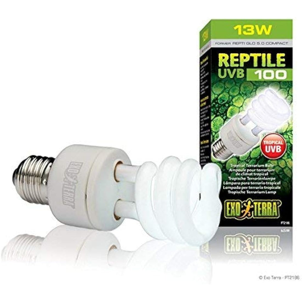 Exo Terra 13W UVB Tropical Terrarium Bulb | Reptile Lighting Lamp