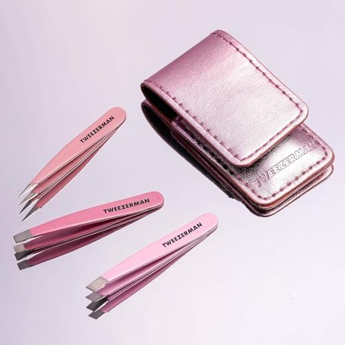 Tweezerman Micro Mini Tweezer Set – Stainless Steel Eyebrow Tools