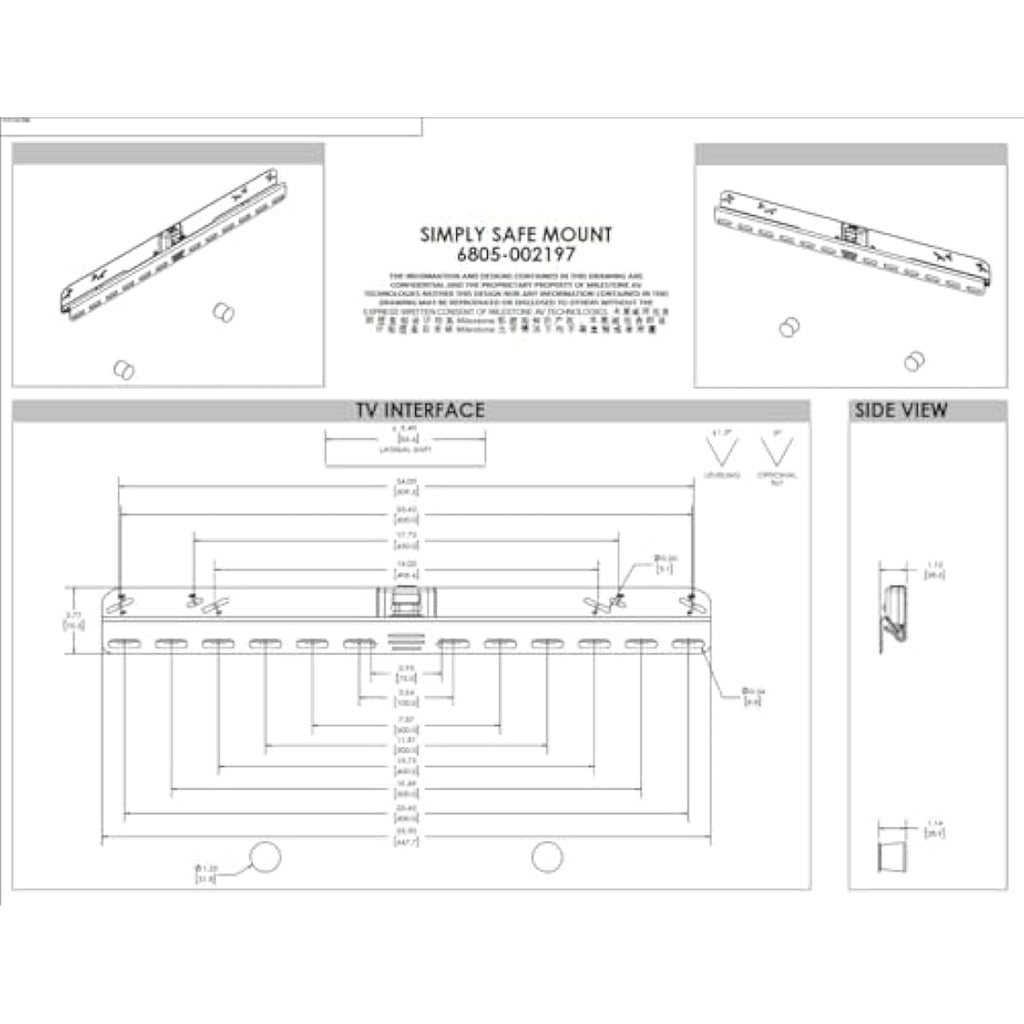 Sanus VLL61-B2 Fixed TV Wall Mount Kit for 47-80 Inch Screens