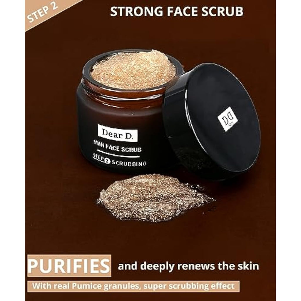 Dear D. Men's 4-Step Face Skincare Kit | Made in Italy Grooming Set