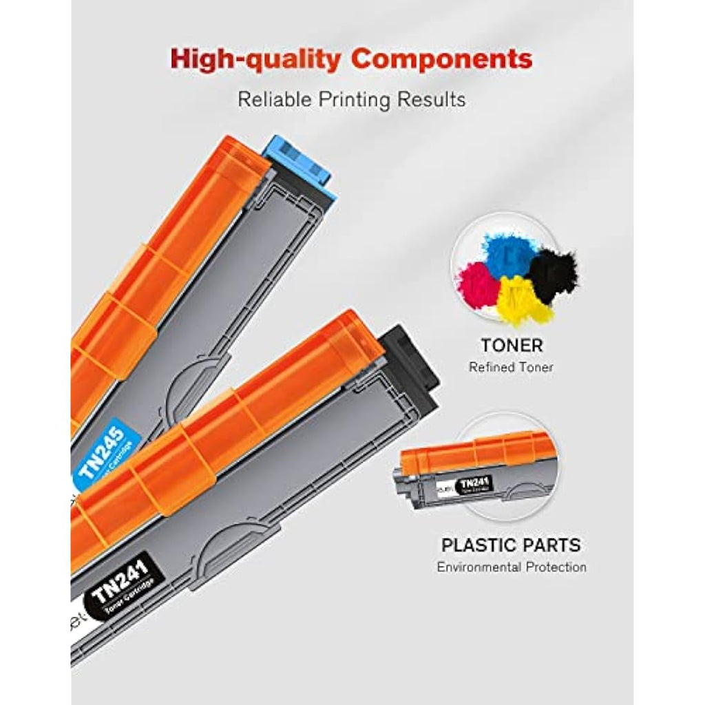 ejet TN241 TN245 Compatible Toner Cartridges for Brother DCP-9020CDW - 5 Pack