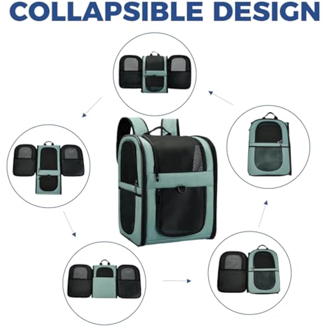 Apollo Walker Pet Carrier Backpack – Large Airline Approved Travel Bag, Blue