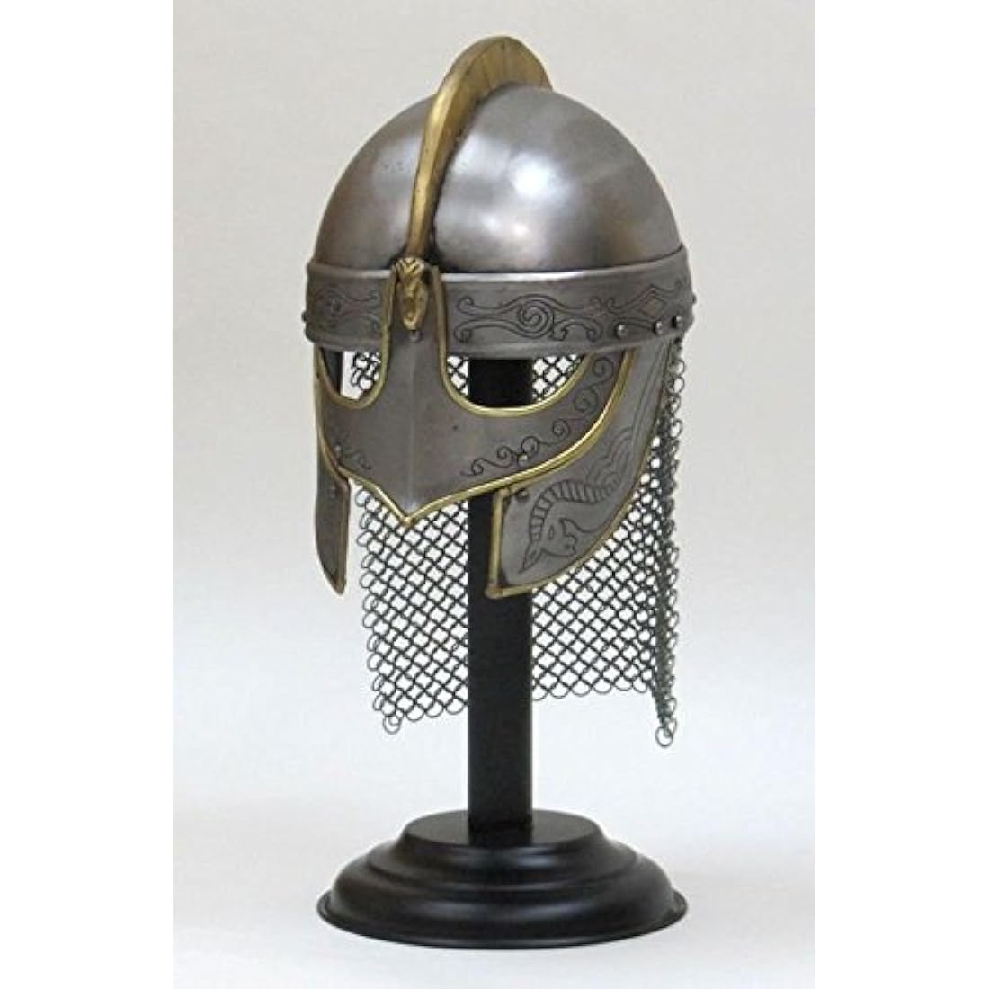 Viking Helmet – Etched Steel Norman Armor with Chainmail