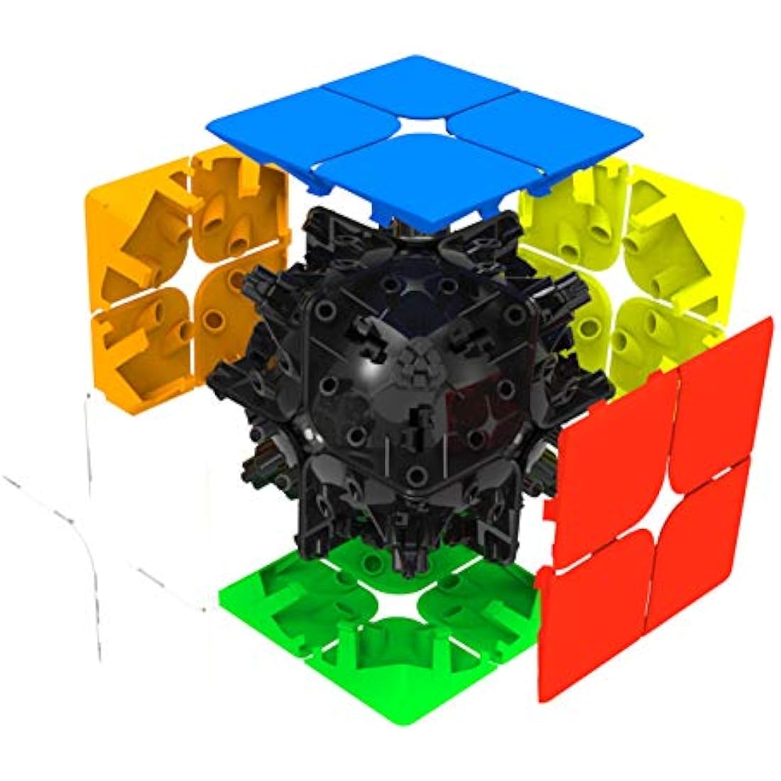 GAN 249 V2 2x2 Speed Cube – Stickerless Magic Cube with Honeycomb Design