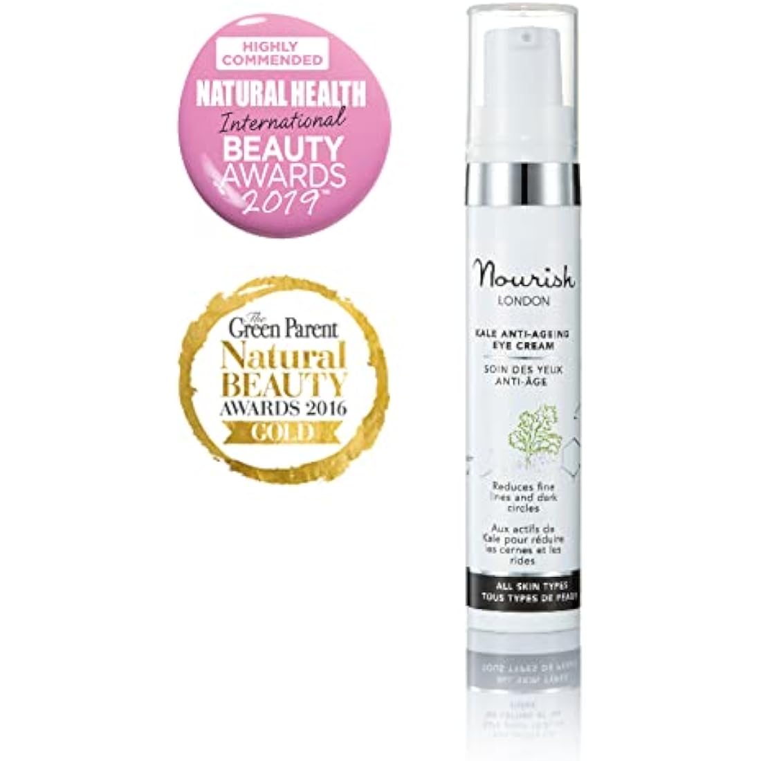 Nourish London Kale Anti-Ageing Eye Cream - Firming & Vegan - 10ml
